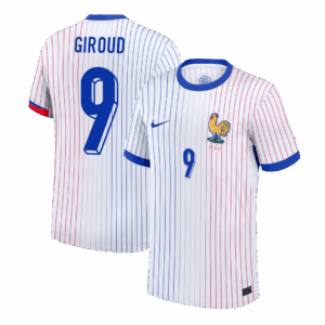 GIROUD #9 France Euro Away Soccer Jersey 2024 White