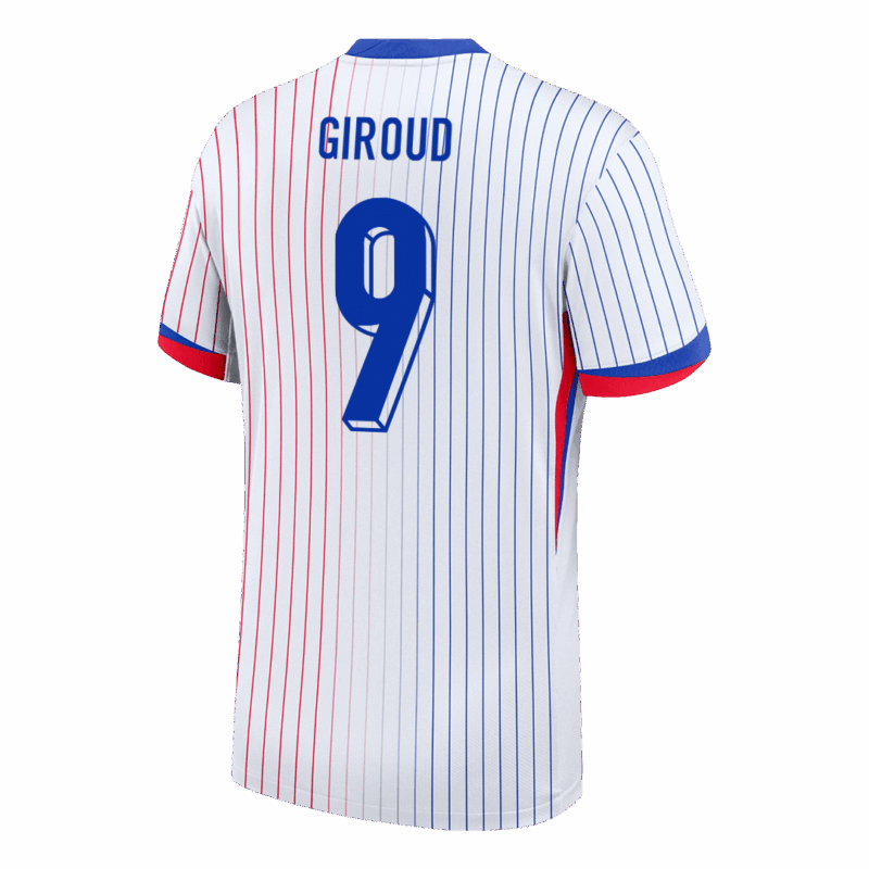 GIROUD #9 France Euro Away Soccer Jersey 2024 White