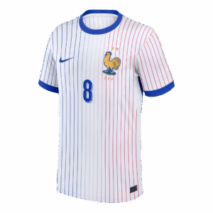 TCHOUAMENI #8 France Euro Away Soccer Jersey 2024 White