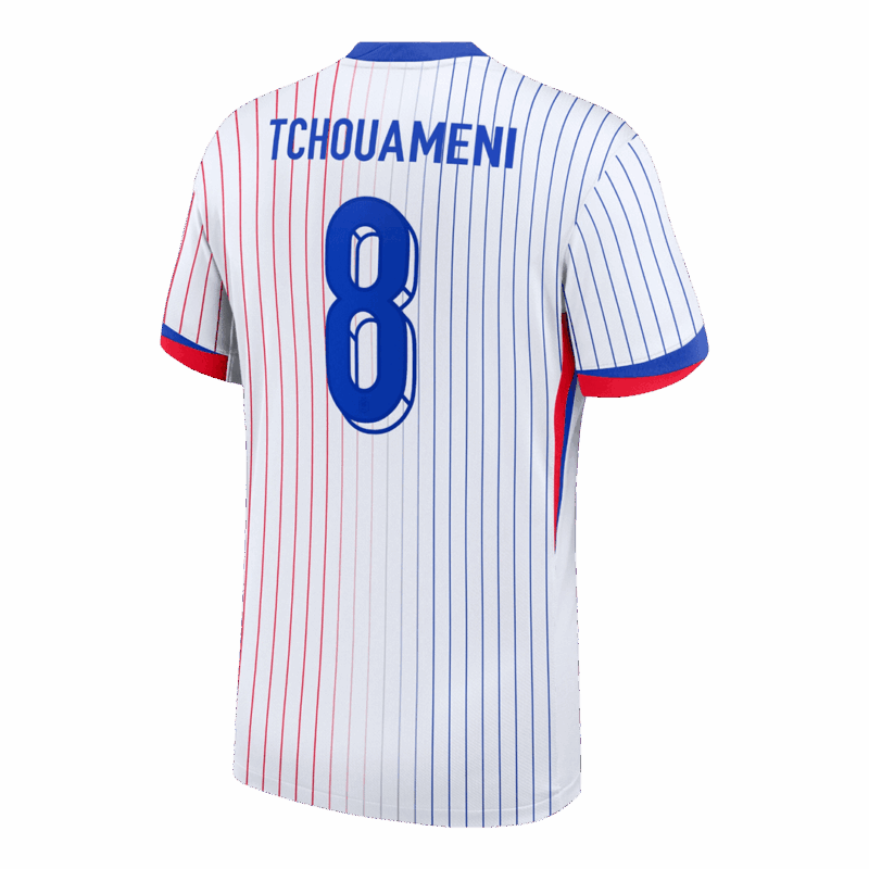 TCHOUAMENI #8 France Euro Away Soccer Jersey 2024 White