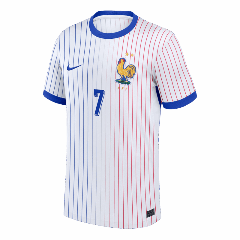 GRIEZMANN #7 France Euro Away Soccer Jersey 2024 White