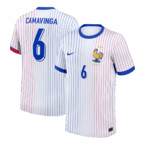 CAMAVINGA #6 France Euro Away Soccer Jersey 2024 White