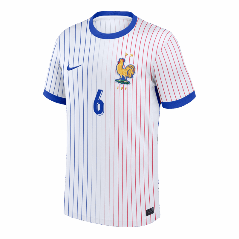 CAMAVINGA #6 France Euro Away Soccer Jersey 2024 White