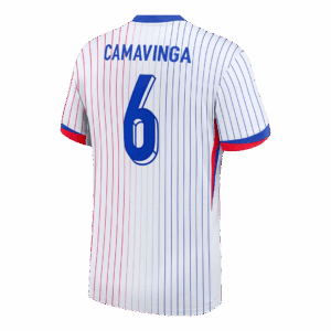 CAMAVINGA #6 France Euro Away Soccer Jersey 2024 White