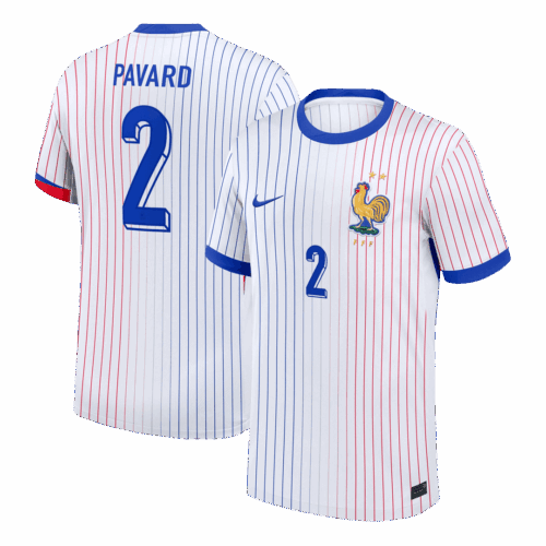 612517_1 PAVARD #2 France Euro Away Soccer Jersey 2024 White