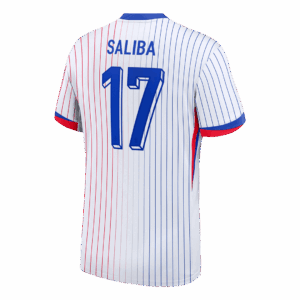 SALIBA #17 France Euro Away Soccer Jersey 2024 White