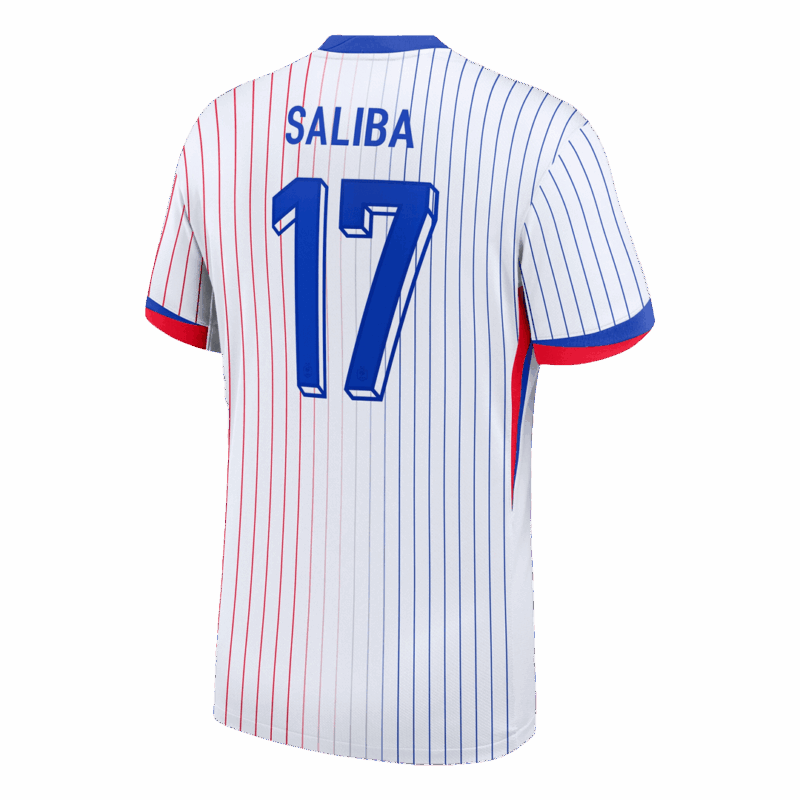 SALIBA #17 France Euro Away Soccer Jersey 2024 White