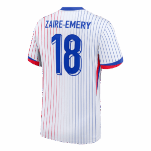 612759_3 ZAIRE-EMERY #18 France Euro Away Soccer Jersey White