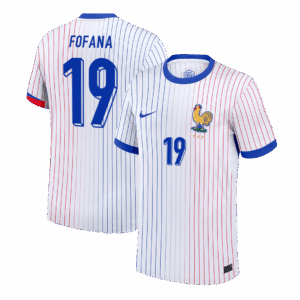 FOFANA #19 France Euro Away Soccer Jersey 2024 White