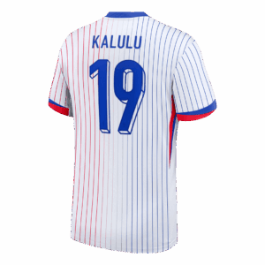 KALULU #19 France Euro Away Soccer Jersey 2024 White