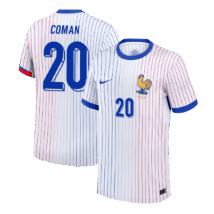612847_1 COMAN #20 France Euro Away Soccer Jersey 2024 White