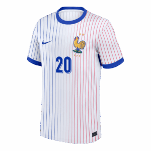 612847_2 COMAN #20 France Euro Away Soccer Jersey 2024 White