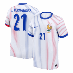 L.HERNANDEZ #21 France Euro Away Soccer Jersey 2024 White