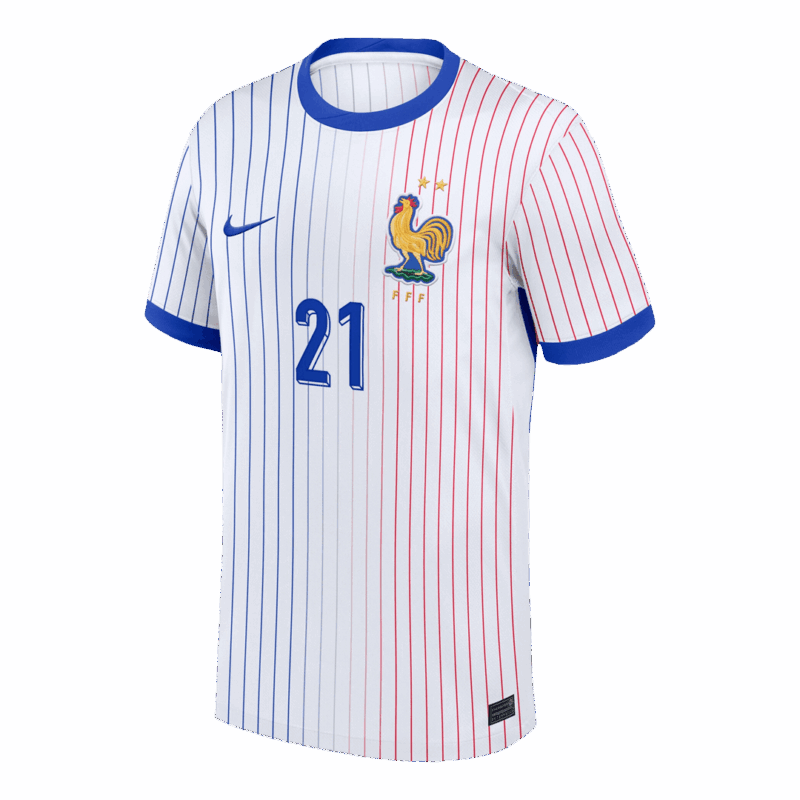L.HERNANDEZ #21 France Euro Away Soccer Jersey 2024 White