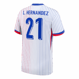 L.HERNANDEZ #21 France Euro Away Soccer Jersey 2024 White