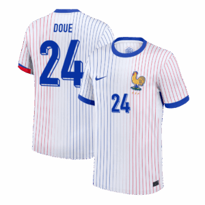 DOUE #24 France Euro Away Soccer Jersey 2024 White