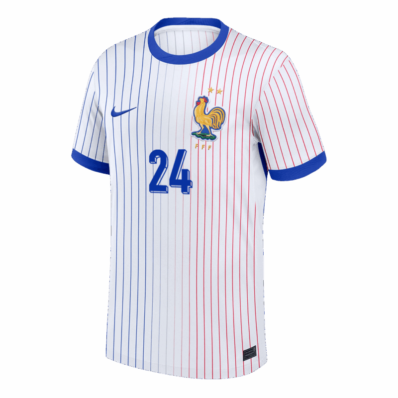 DOUE #24 France Euro Away Soccer Jersey 2024 White
