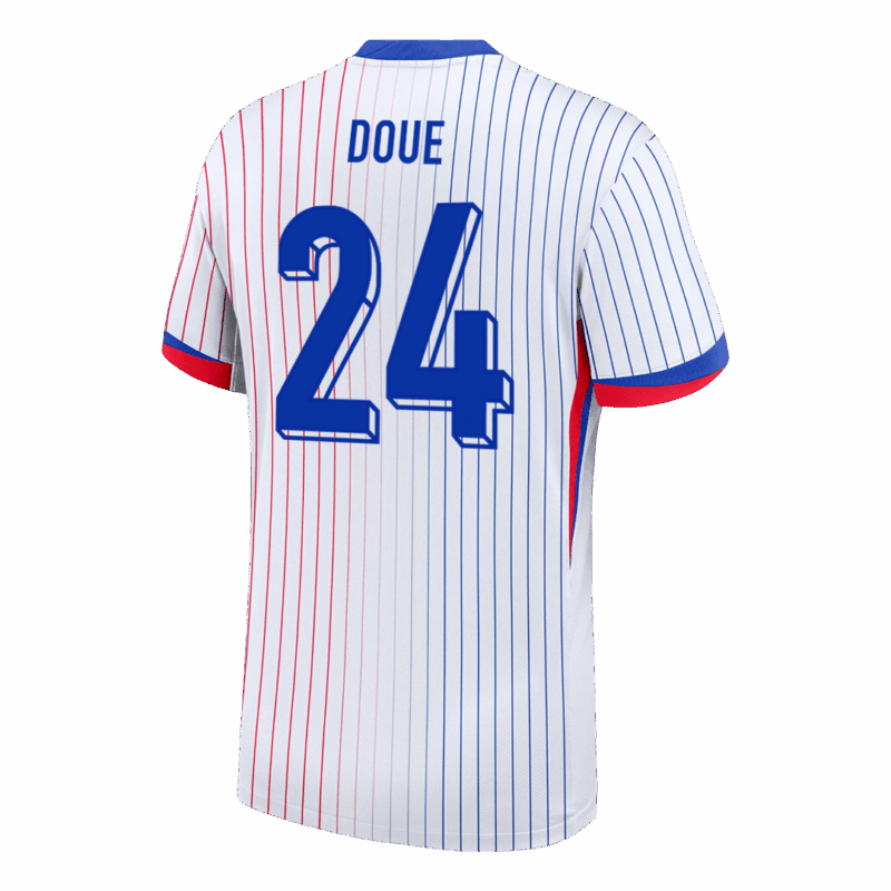 DOUE #24 France Euro Away Soccer Jersey 2024 White