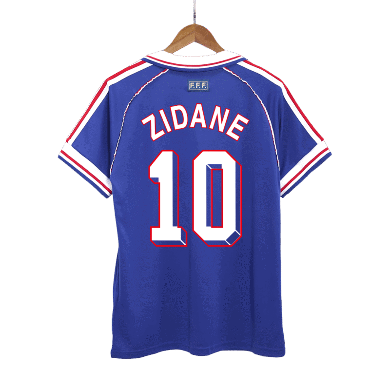 Vintage Soccer Jersey ZIDANE #10 France Home 1998