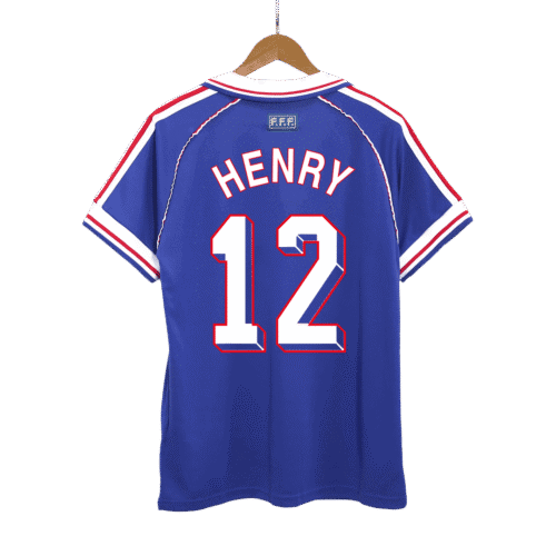 Vintage Soccer Jersey HENRY #12 France Home 1998