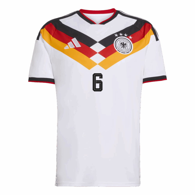 KIMMICH #6 Germany Home Soccer Jersey World Cup 2026 White