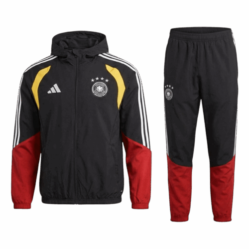 Germany Hoodie Training Kit 2026 - Red&Black (Top+Pants)
