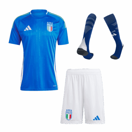 Premium Quality Men's Italy Home Soccer Jersey Whole Kit (Jersey+Shorts+Socks) Euro 2024