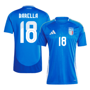 BARELLA #18 Italy Home Soccer Jersey EURO 2024