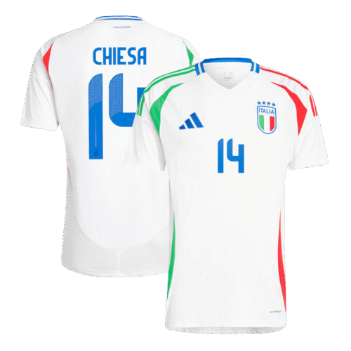 CHIESA #14 Italy Away Soccer Jersey EURO 2024