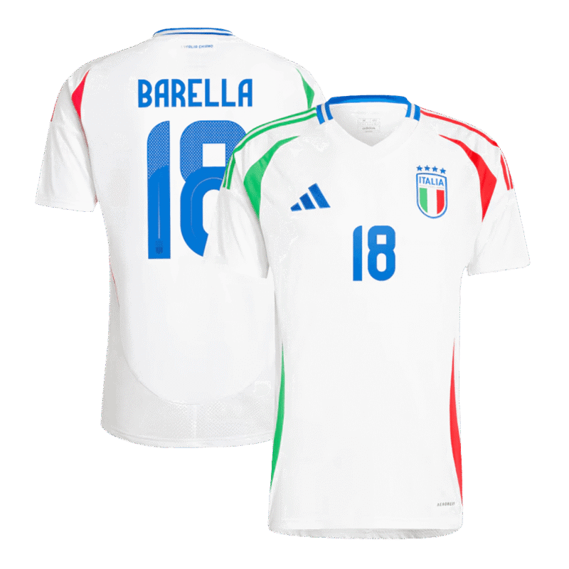 BARELLA #18 Italy Away Soccer Jersey EURO 2024