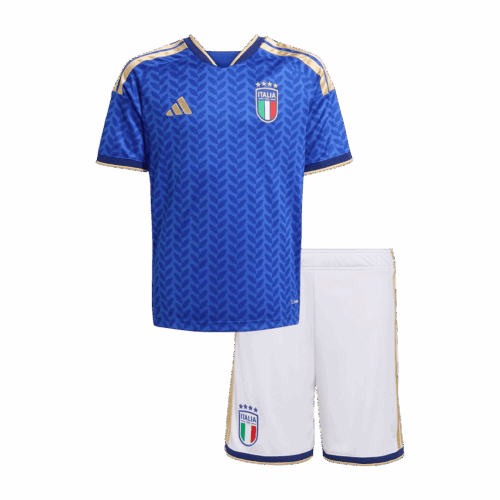 Kid's Italy Home Soccer Jersey Kit(Jersey+Shorts) 25/26 Blue