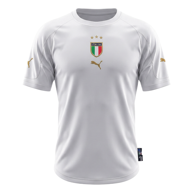 Italy Away Soccer Jersey Retro 2004