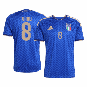 TONALI #8 Italy Home Soccer Jersey World Cup 2026 Blue
