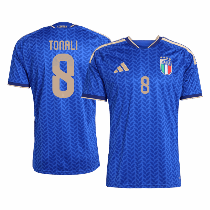 TONALI #8 Italy Home Soccer Jersey World Cup 2026 Blue