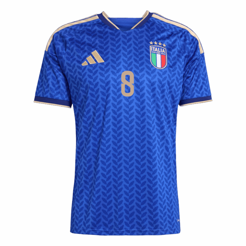 TONALI #8 Italy Home Soccer Jersey World Cup 2026 Blue
