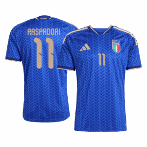RASPADORI #11 Italy Home Soccer Jersey World Cup 2026 Blue