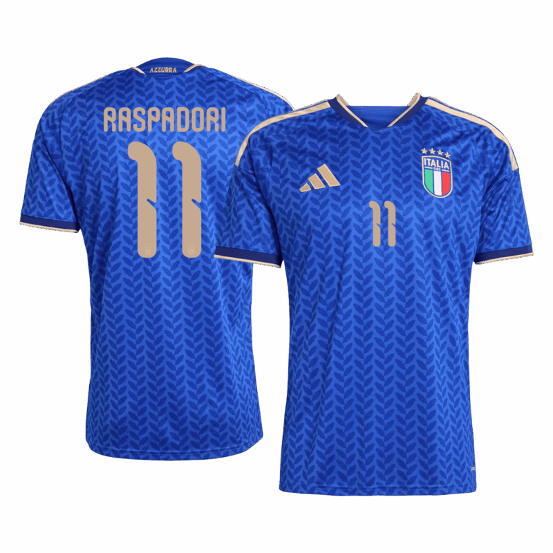 RASPADORI #11 Italy Home Soccer Jersey World Cup 2026 Blue
