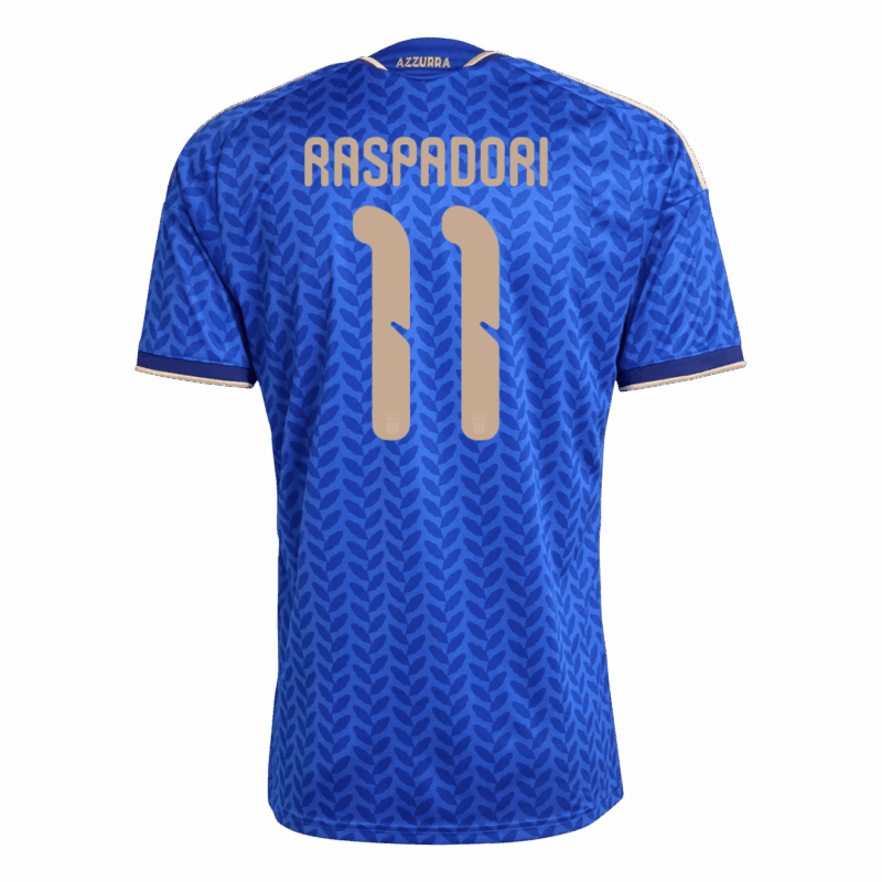 RASPADORI #11 Italy Home Soccer Jersey World Cup 2026 Blue