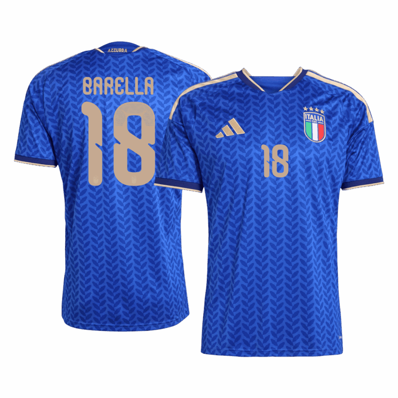 BARELLA #18 Italy Home Soccer Jersey World Cup 2026 Blue