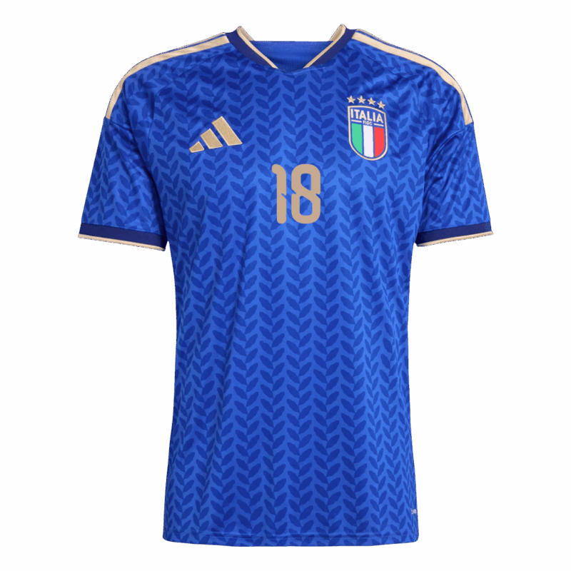 BARELLA #18 Italy Home Soccer Jersey World Cup 2026 Blue