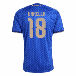 BARELLA #18 Italy Home Soccer Jersey World Cup 2026 Blue
