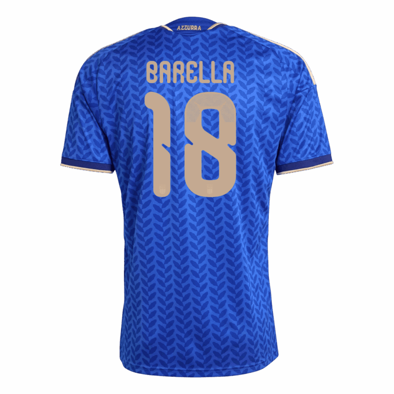 BARELLA #18 Italy Home Soccer Jersey World Cup 2026 Blue