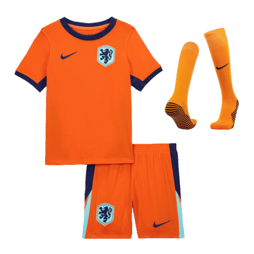 Netherlands Home Kids Soccer Jerseys Full Kit EURO 2024