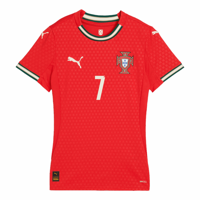 RONALDO #7 Portugal Home Soccer Jersey Replica 2025 - Women Size