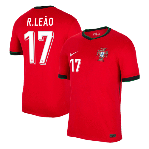 R.LEÃO #17 Portugal Home Soccer Jersey EURO 2024