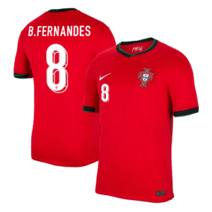 B.FERNANDES #8 Portugal Home Soccer Jersey EURO 2024