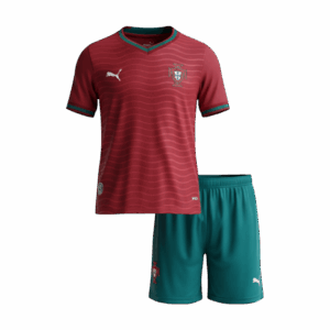 Kid's Portugal Home Soccer Jersey Kit(Jersey+Shorts) World Cup 2026 Red