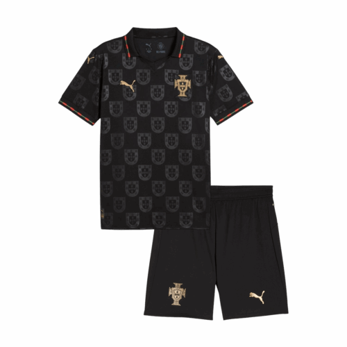 623694_1 Kid's Portugal Special Edition Soccer Jersey Kit(Jersey+Shorts) World Cup 2026 Black