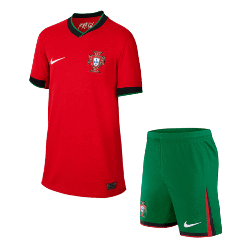 Portugal Home Kids Soccer Jerseys Kit EURO 2024