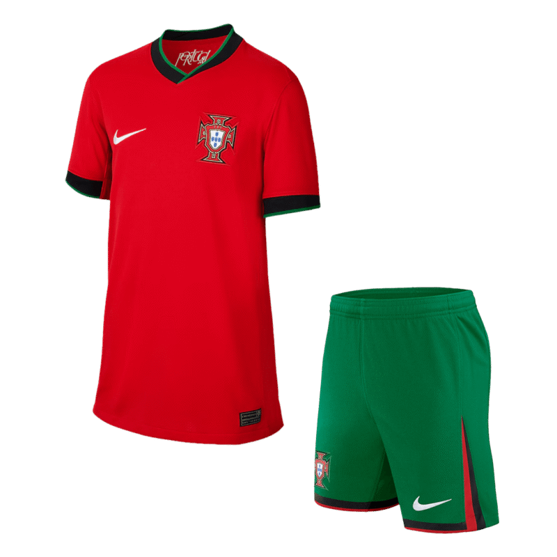 Portugal Home Kids Soccer Jerseys Kit EURO 2024